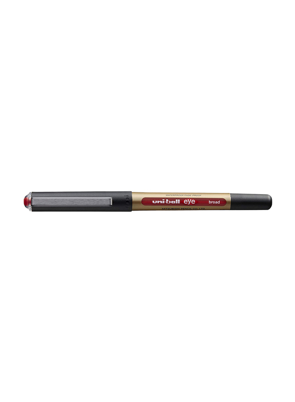 Uniball 12-Piece Eye Broad Rollerball Pen Set, 1mm, UB-150-10, Red