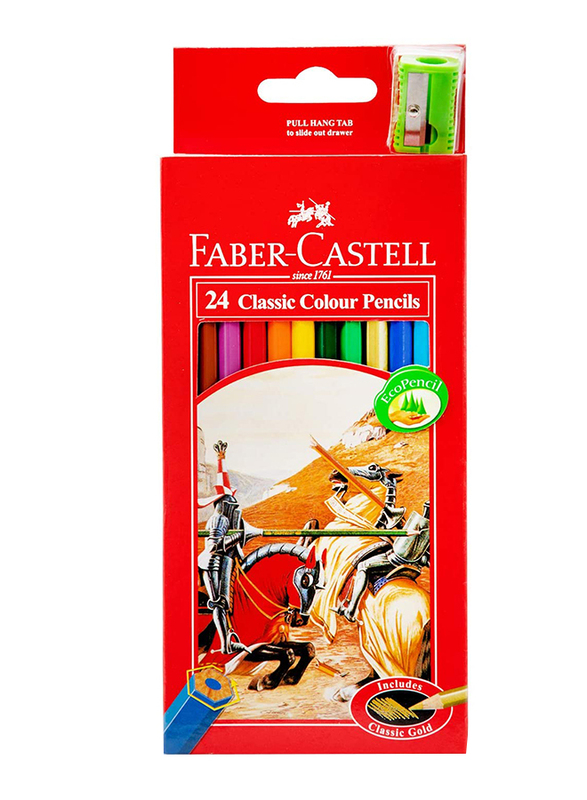 Faber-Castell Classic Colour Pencils, 24 Pieces, Multicolour