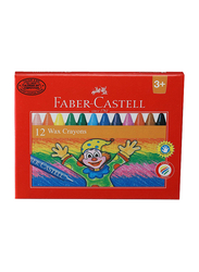 Faber-Castell 12-Piece Wax Crayon Set, Multicolour