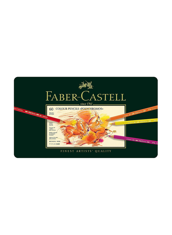 Faber-Castell 60-Piece Polychromos Color Pencil Set, Multicolour