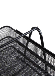 Mesh 3 Tier Letter Tray, Black