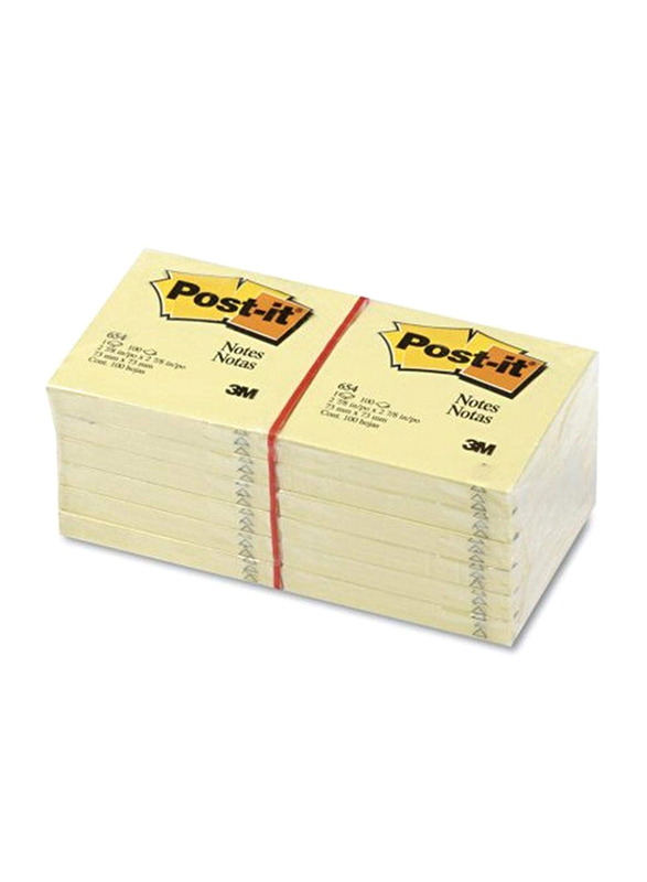 Post-It Postpartum Notes, 3 x 3 inch, 100 Sheets, Yellow