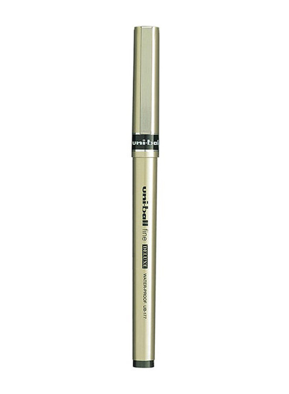 Uniball 12-Piece Fine Deluxe Rollerball Pen, MI-UB177-RD, Black