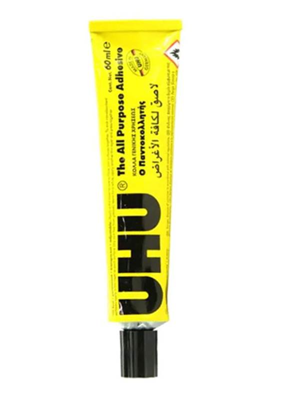 UHU All Purpose Adhesive Glue, 60ml, Yellow