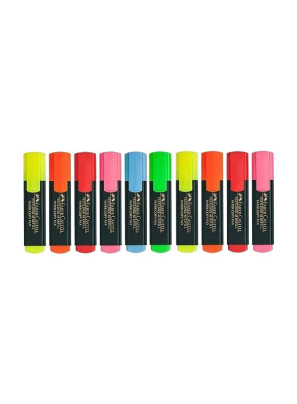 Faber-Castell 10-Piece Highlighter, Multicolour