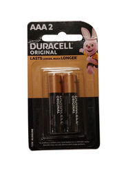 Duracell AAA Alkaline Battery Set, 2 Pieces, Black/Gold