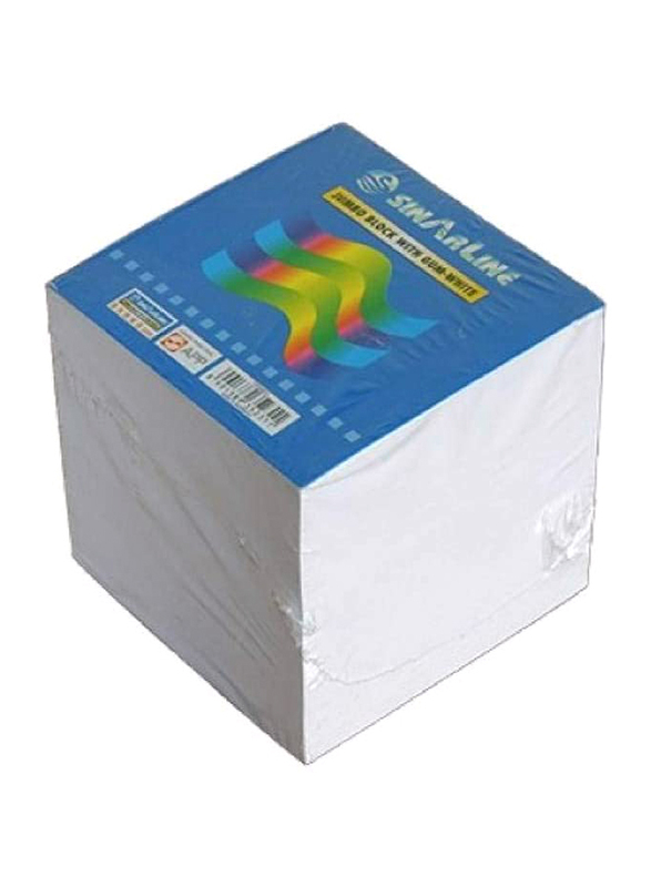 Sinar Line Memo Cube Paper, 90 x 90 x 90 mm, White