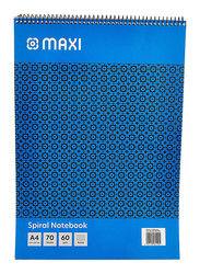 Maxi Top Spiral Pad, 70 Sheets, 60 GSM, A4 Size, Blue