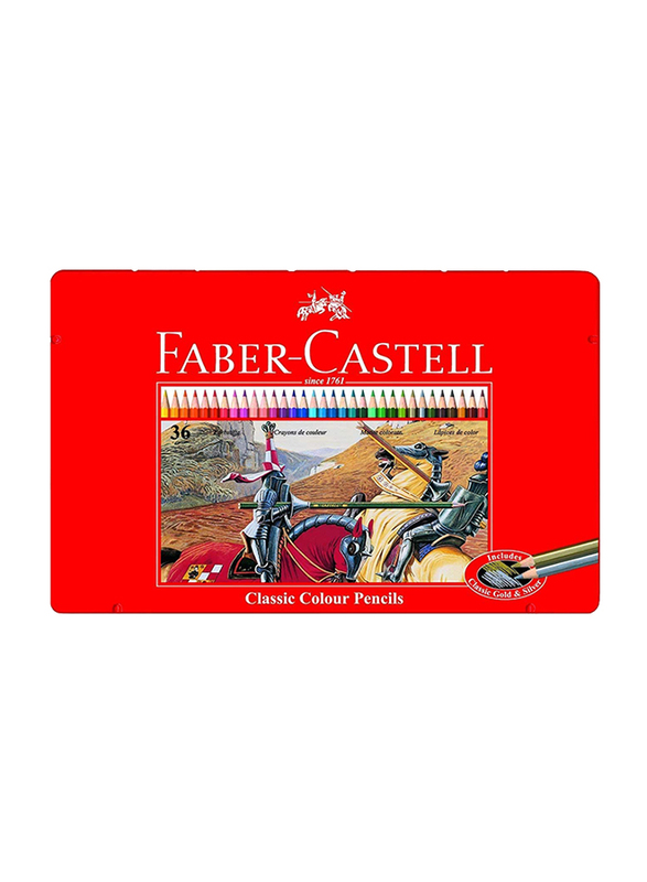 Faber-Castell Classic Colour Pencil Set, 36 Piece, Multicolour