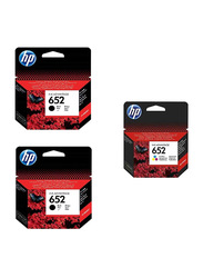 HP 652 2 x Black + 1 x Tri-Color Original Ink Cartridges Set