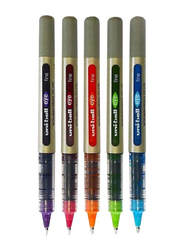 Uniball 5-Piece Eye Fine Liquid Ink Rollerball Pen Set, 0.7mm, Multicolor
