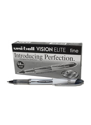 Uniball 12-Piece Vision Elite Rollerball Pen Set, Black