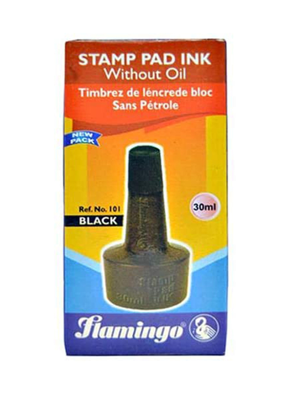 Flamingo Stamp Pad Ink Set, 4 Pieces, Black