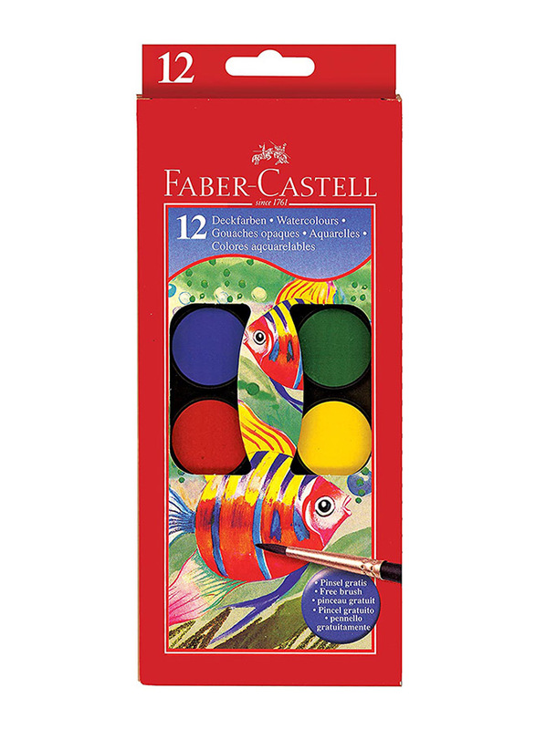 Faber-Castell Watercolour Set with Brush, Multicolour