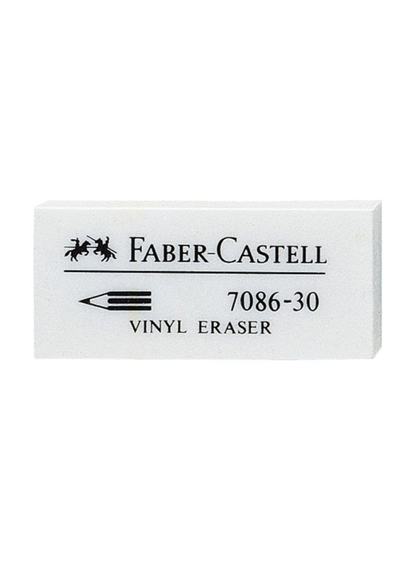 Faber-Castell 7086-30 Vinyl Eraser, White
