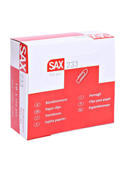 Sax 233 Paper Clips, 10 x 100 Pieces, 30mm, Silver