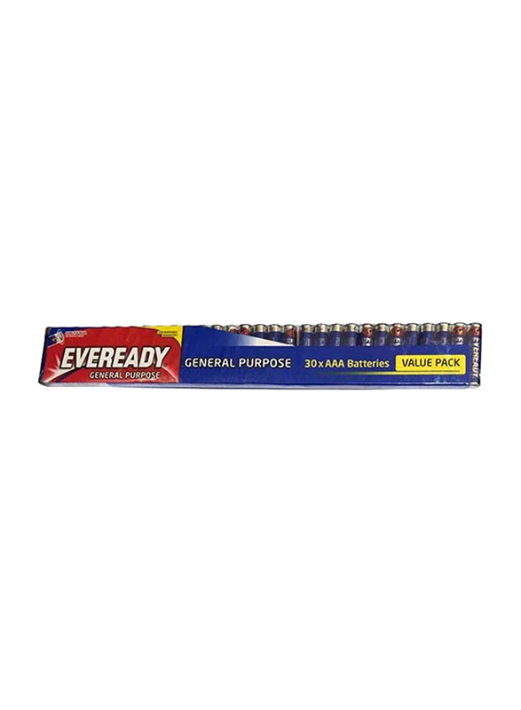Eveready General Purpose AAA Batteries Set, 30 Pieces, Multicolour