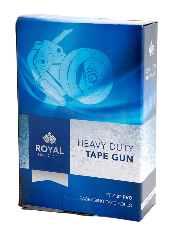 Royal Imports Packing Tape Dispenser, White/Blue