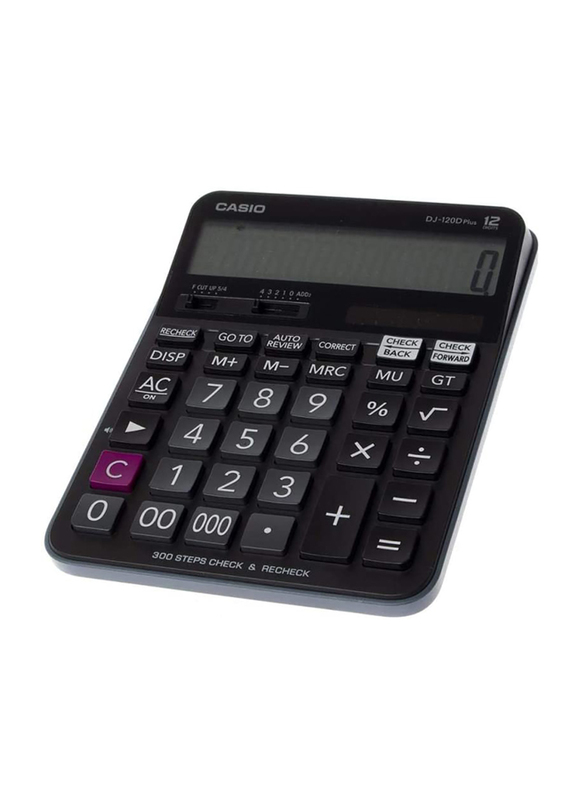 Casio 12-Digits DJ-120D Plus Desktop Calculator, Black