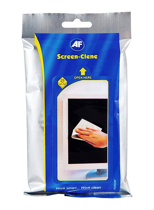 AF Screen-Clene Screen & Filter Cleaning Wipes, 25 Pieces