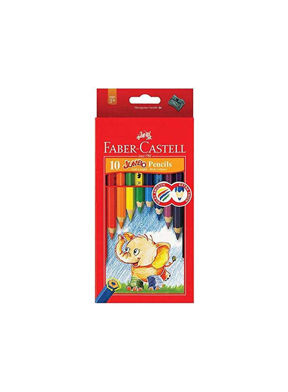 Faber-Castell Jumbo Coloured Pencil Set, 12 Pieces, Multicolour