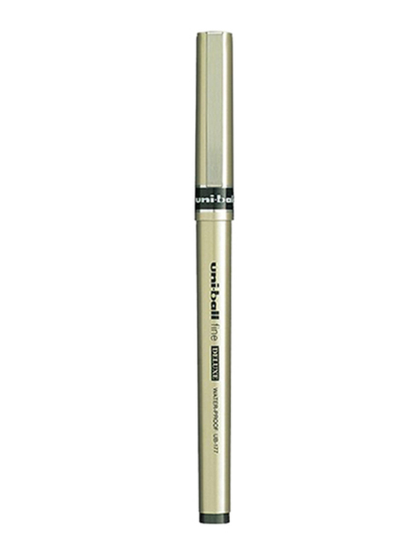 Uniball 12-Piece Fine Deluxe Roller Pens Set, Gold/Black