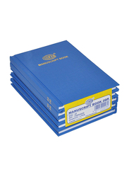 FIS Manuscript 8mm Single Ruled Books Set, 2 Quire, 5 x 96 Sheets, A6 Size, FSMNA62Q, Blue
