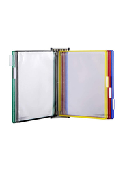 Tarifold Letter-Size 10 Double-Sided Panels Wall Reference System, 20 Sheet Capacity, Assorted Colors