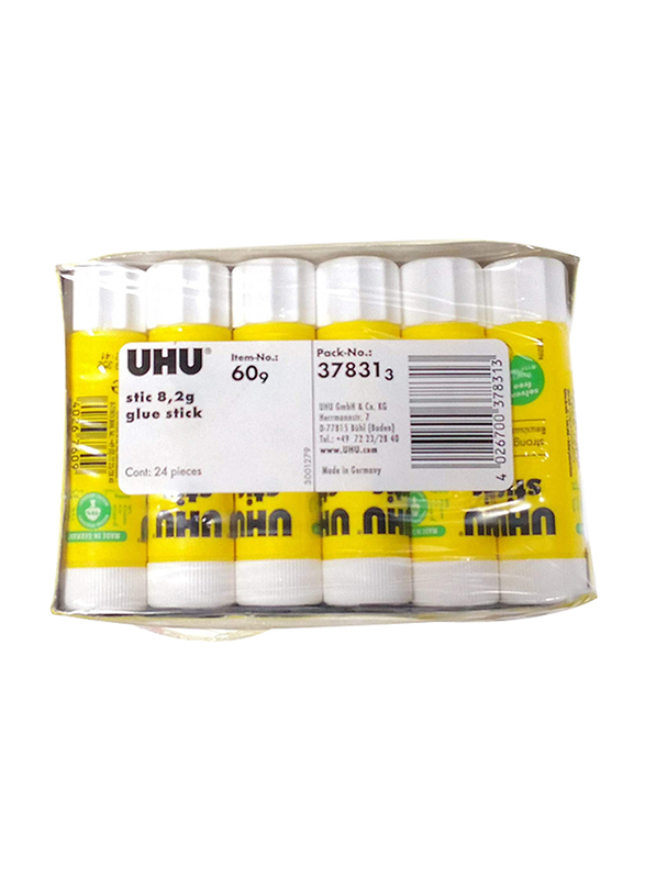 UHU Dry Glue Set, 35mm, 24 Pieces, Yellow