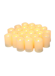 Candle Idea Flameless Flickering Votive Tea Lights Candles, 24 Pieces, Cream