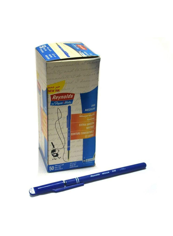 Reynolds 50-Piece 048 Paper Mate Medium Ballpoint Pen, Blue