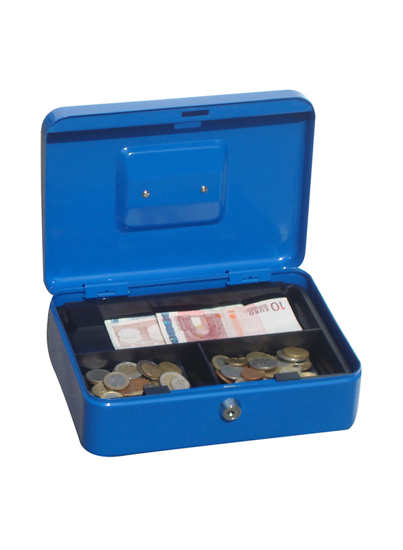 صندوق نقود، 10 بوصة، أزرق