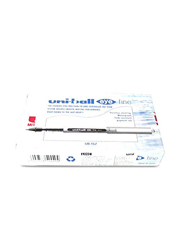 Uniball 12-Piece Eye Fine Ballpoint Pens, UB157, Blue