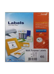 Formtec Design Pro Multipurpose Labels, 38 x 21mm, 100 Sheet, FT-GS-1065, White