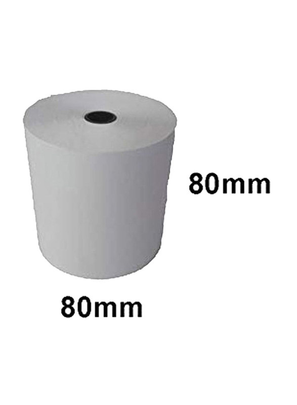 Pos Cash Thermal Machine Printer Roll, 80 x 80mm, 60 Rolls, White
