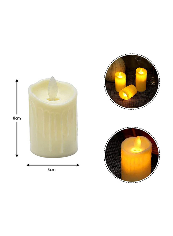 Yatai LED Tea Lights Candles, Small, 2 Pieces, White