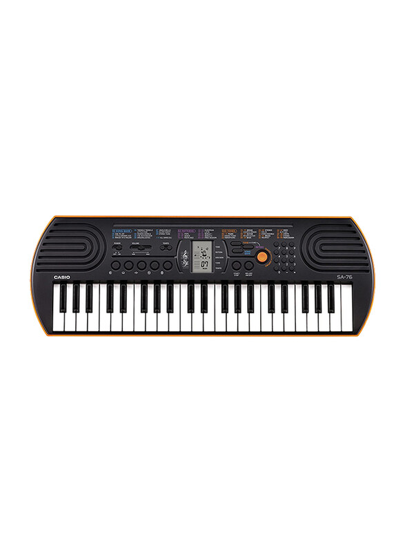 

Casio SA-76 Keyboard, 44 Key Mini, Black/Orange