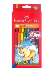 Faber-Castell Jumbo Color Pencil Set, 10 Pieces, Multicolour