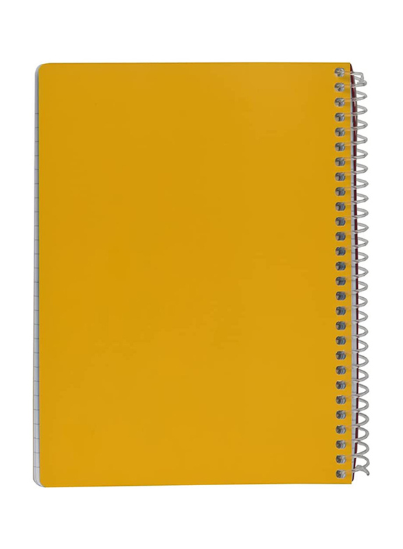 Maxi Spiral Polypropylene 3 Subject Notebook, 9.5 x 7inch, 120 Sheets, Assorted