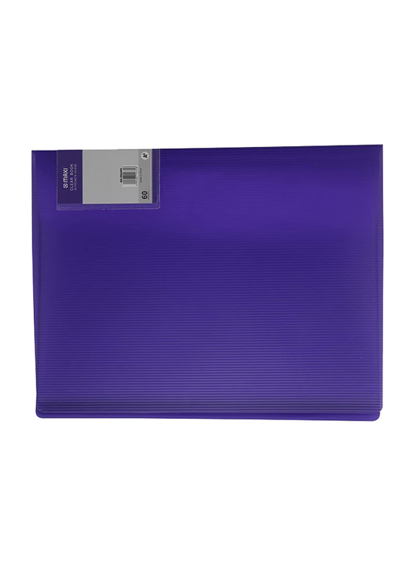 Maxi Display Book, 60 Pockets, Purple