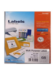 Formtec Labels, 68 Labels Per Sheet, FT-GS-1068, Multicolour