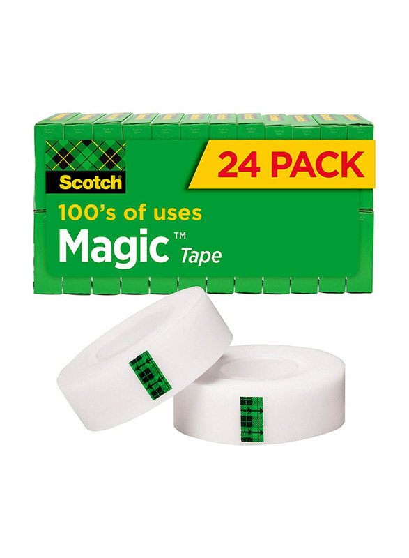 Scotch Brand Magic Tape with Dispenser Set, 17 Pieces, Multicolour