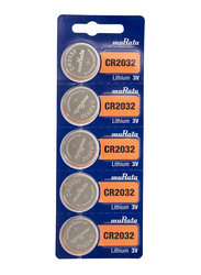 Murata CR2032 Battery 3V Lithium Coin Cell, Replaces Sony CR2032, 10 Pieces, Silver