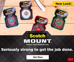 Scotch Mount Double-Sided Mounting Tape, Black/Red