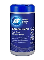 AF Screen-Clene Anti-Static Screen Cleaning Wipes, 100 Pieces, Blue