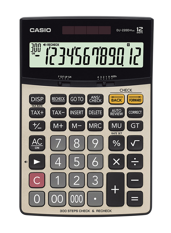Casio DJ-220D Plus Financial Calculator, Silver/Black