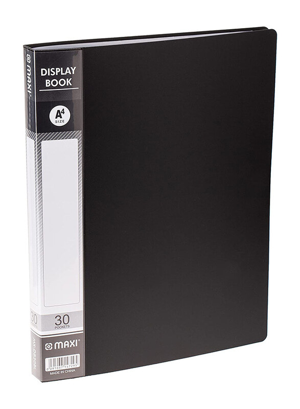 

Maxi Display Book, 30 Pockets, Black