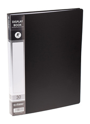 Maxi Display Book, 30 Pockets, Black