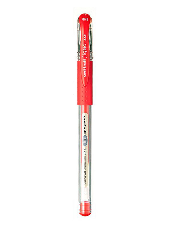 Uniball 12-Piece Signo DX Gel Pens, 0.7mm, MI-UM151-RD, Red