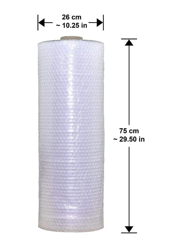 ZL Multi-Purpose Bubble Wrap, 75cm x 10m, Clear